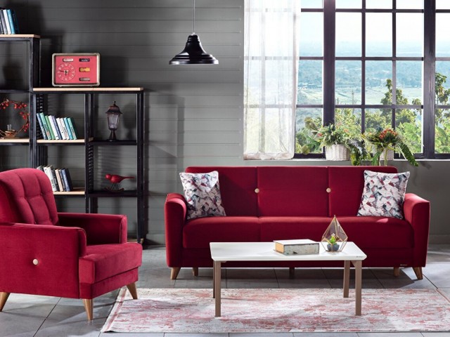 Sole Koltuk Takımı Bordo