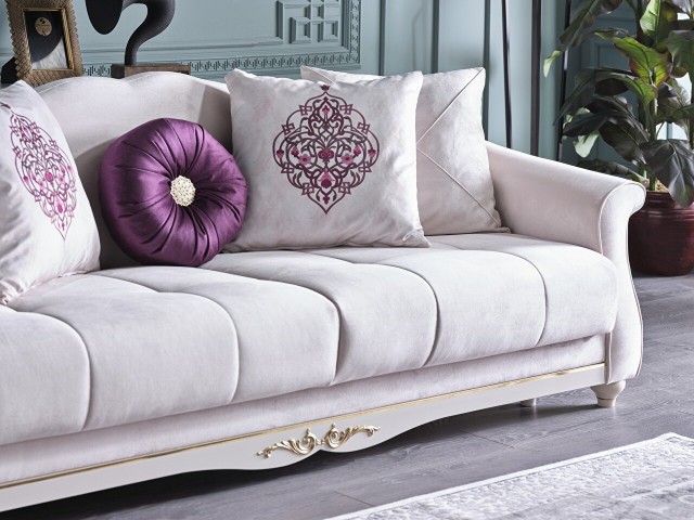 Rustik Koltuk Takımı Mor