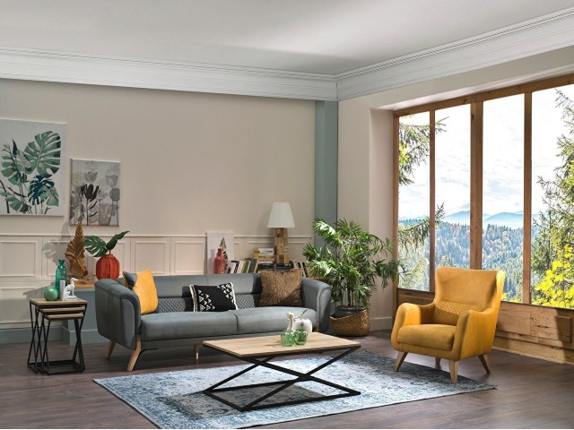 İndigo Koltuk Takımı Hardal