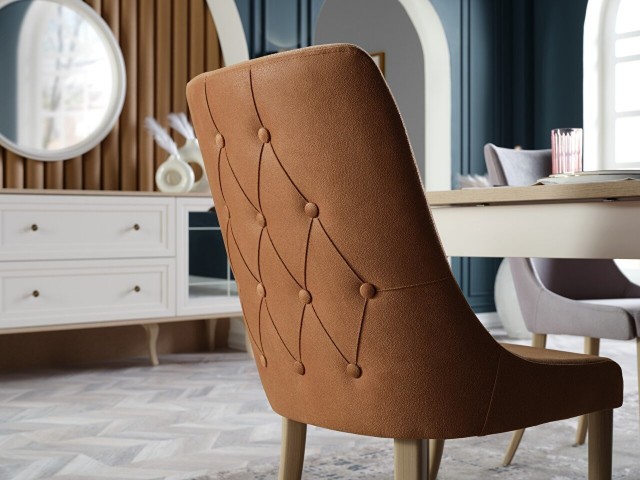 Lorea 6255 2li Sandalye Hardal